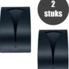 Handdoekhaak Set - RVS Zelfklevende Handdoekhaakjes - Handdoekhouder Badkamer - 2 Stuks - Zwart -Badkamerartikelen Winkel 1017x1200