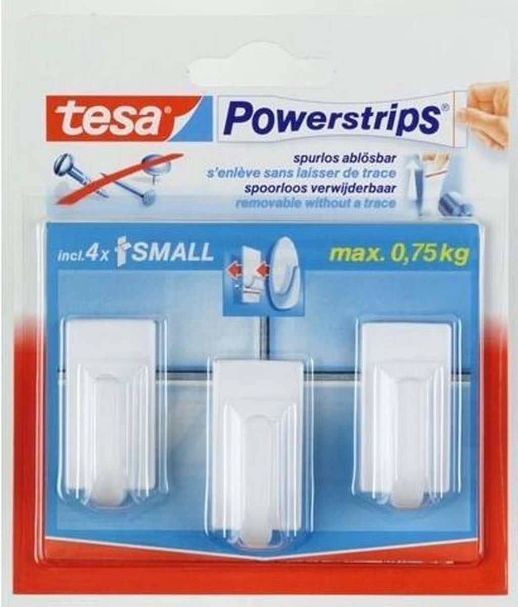 Tesa Powerstrips Haken Small - Wit - 3 Stuks 11 Tesa Powerstrips Haken Small - Wit - 3 Stuks - Afbeelding 9