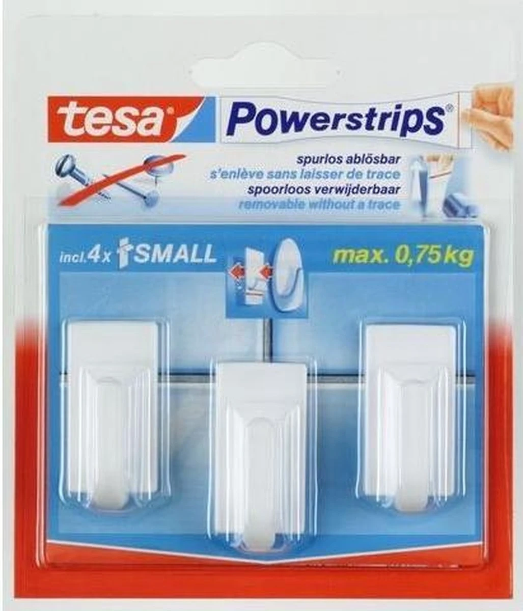 Tesa Powerstrips Haken Small - Wit - 3 Stuks 9 Tesa Powerstrips Haken Small - Wit - 3 Stuks - Afbeelding 7