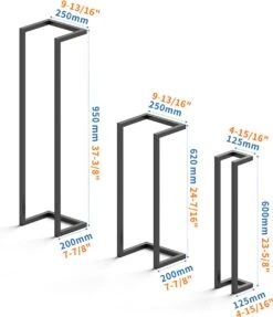SaniDreams Carbon Handdoekenrek L Zwart - Staal - 90x25x20cm -Badkamerartikelen Winkel 1034x1200