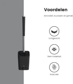 L'Sanc TB362 Plus - WC Borstel - Toiletborstel Met Houder - Zwart -Badkamerartikelen Winkel 1051x1200