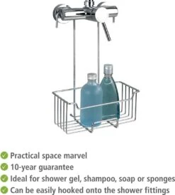 WENKO Doucherek Milo 25x36cm RVS Glanzend - Doucherek Zonder Boren - Doucherek Hangend 13 WENKO Doucherek Milo 25x36cm RVS Glanzend - Doucherek Zonder Boren - Doucherek Hangend -Badkamerartikelen Winkel 1083x1200 5