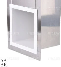 SAAR -Inbouw Toilet Reserve Rolhouder RVS - Met - MAT WIT - Inzetstuk , (uitneembaar) -72 X 20 X 13 Cm - Inbouwdiepte 12 Cm -Badkamerartikelen Winkel 1093x1200