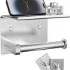 BOTC Toiletrolhouder Met Handdoekhaakjes - Toiletrolhouder - Toiletrolhouder - Zelfklevend / Boren / Zonder Boren - RVS - Zliver -Badkamerartikelen Winkel 1118x1200