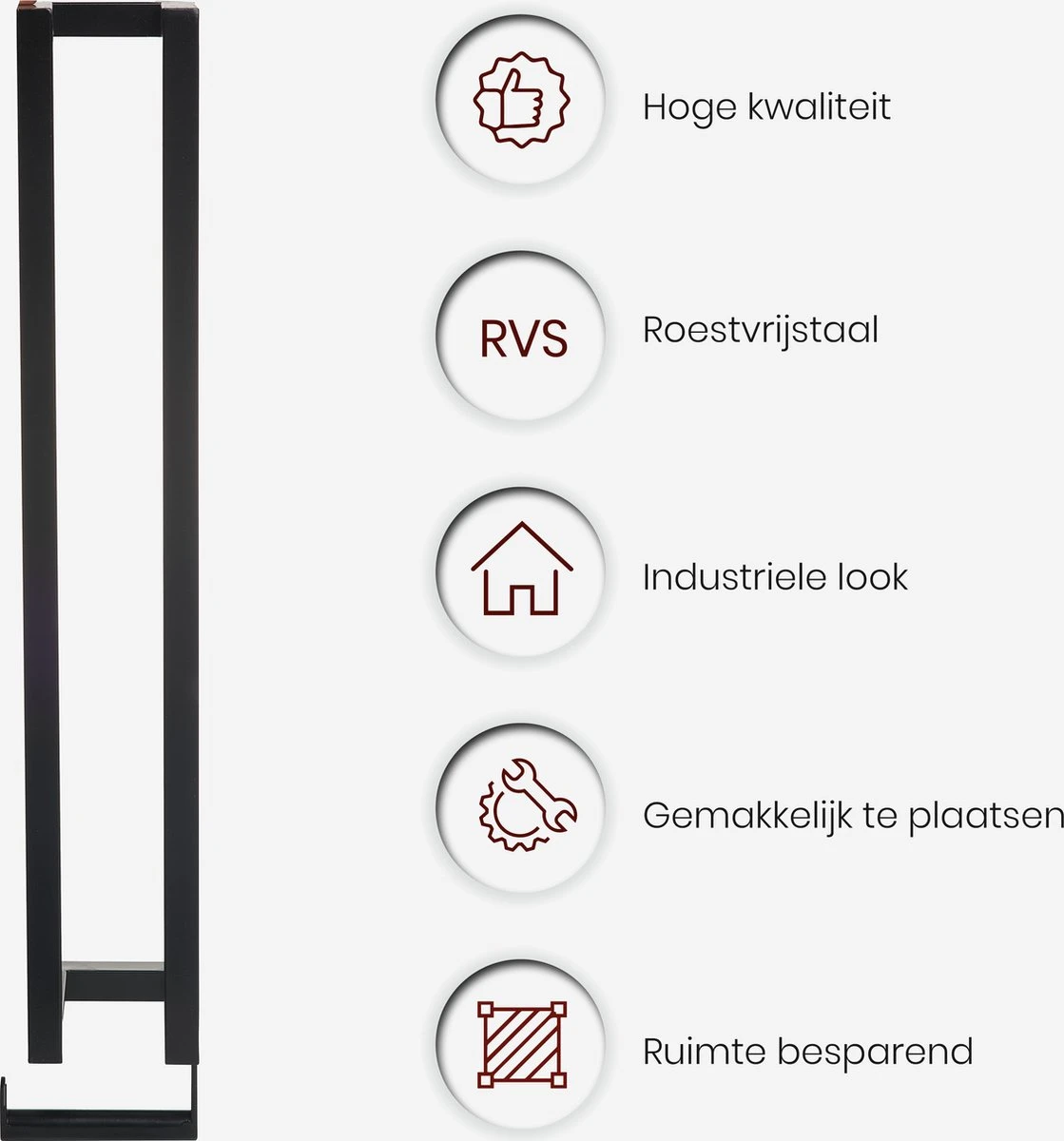 Homestic© - WC Rolhouder Zwart - Balto Industrieel Toiletrolhouder Zonder Boren - Robuuste Toiletrolhouder Met Opslag Voor WC Papier - 70x12x10 CM - Roestvrij Staal - Wit 4 Homestic© - WC Rolhouder Zwart - Balto Industrieel Toiletrolhouder Zonder Boren - Robuuste Toiletrolhouder Met Opslag Voor WC Papier - 70x12x10 CM - Roestvrij Staal - Wit - Afbeelding 2
