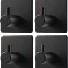 Trendfield Handdoekhaakjes Zelfklevend Zwart - 4 Vierkante Zwarte Handdoek Haakjes - Handdoekhaak - Zwart -Badkamerartikelen Winkel 1122x1200 1