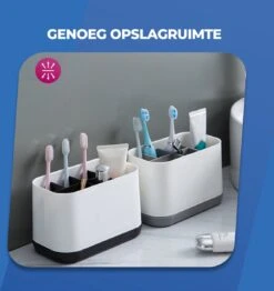 Roegaarden Tandenborstelhouder – Badkamer Organizer – 6 Sorteervakken - Met Lekbak -Wit -Badkamerartikelen Winkel 1132x1200 4