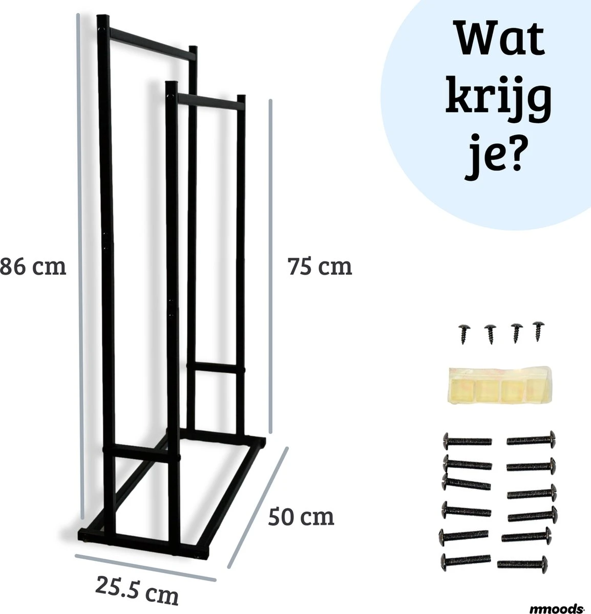 Mmoods XL Handdoekrek 2 Baren Badkamer Zwart - 25 X 50 X 86 Cm - Handdoekenrek Staand Keuken - Handdoekhouder Vrijstaand 2 Dragers 9 Mmoods XL Handdoekrek 2 Baren Badkamer Zwart - 25 X 50 X 86 Cm - Handdoekenrek Staand Keuken - Handdoekhouder Vrijstaand 2 Dragers - Afbeelding 7