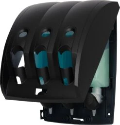 Aquathof, Zeepdispenser, Mat Zwart, 3 Kamer, 3 Reservoirs, 3x350ml, Hangend, Wandmontage -Badkamerartikelen Winkel 1155x1200 5