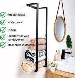 Liviner Stainless Handdoekrek - Handdoekrek Badkamer - Zwart - Handdoekenrek - Handdoekhouder - RVS -Badkamerartikelen Winkel 1161x1200 1