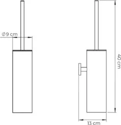 VDN Stainless Toiletborstel Met Houder - Toiletborstelhouder - Zilver - Wc Borstel Met Houder - RVS - Hangend -Badkamerartikelen Winkel 1163x1200