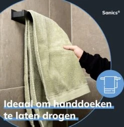 Sanics Handdoekrek Zwart 40 CM – Badkamer Of Keuken – Handdoekstang Zelfklevend – Handdoekhouder -Badkamerartikelen Winkel 1171x1200 4