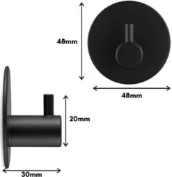 Toiletrolhouder Inclusief Handdoekhaak - Zonder Boren - Zelfklevend - Zwart - Staand -Badkamerartikelen Winkel 1172x1200