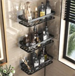 Merkloos Jawes- Wandrek- Zwart- 2stuks- Doucherek- Zonder Te Boren- Wandrek Zonder Boren- Wandrekje -Badkamerartikelen Winkel 1172x1200 7