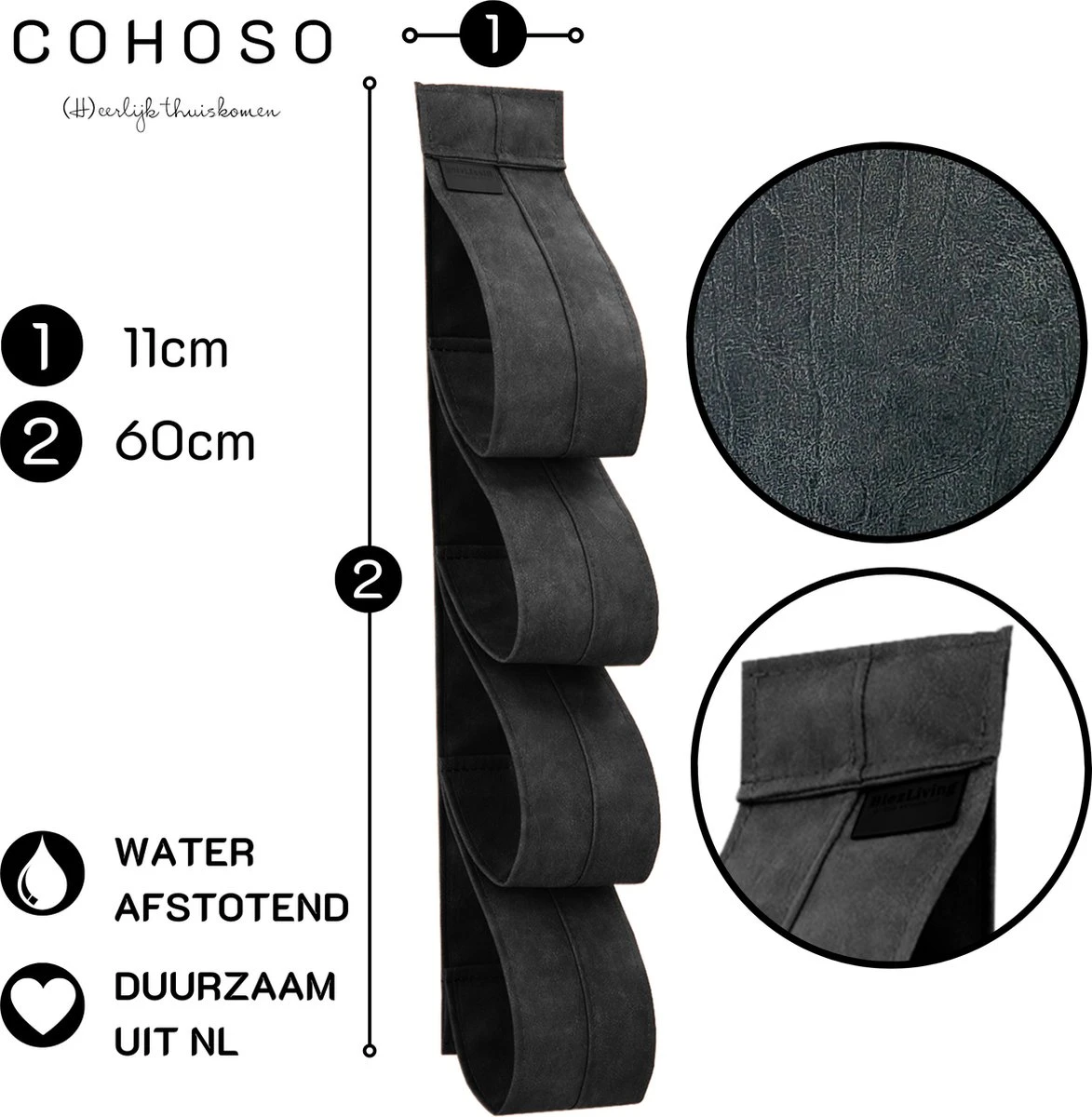 Reserverolhouder Hangend – Toiletrolhouder – Reserve Rolhouder – Zonder Boren – Rolhouder - Muur – Zwart - Antraciet - STOF & SPETTERVRIJ 4 Reserverolhouder Hangend – Toiletrolhouder – Reserve Rolhouder – Zonder Boren – Rolhouder - Muur – Zwart - Antraciet - STOF & SPETTERVRIJ - Afbeelding 2