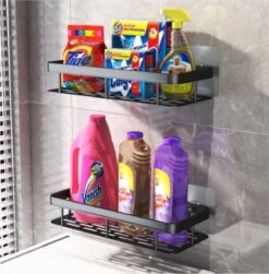 Merkloos Jawes- Wandrek- Zwart- 1stuk- Doucherek- Zonder Te Boren- Wandrek Zonder Boren- Wandrekje -Badkamerartikelen Winkel 1179x1200 4