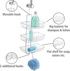 WENKO Doucherek Nivala 3-laags Chroom - Doucherek Zonder Boren - Doucherek Hangend 15 WENKO Doucherek Nivala 3-laags Chroom - Doucherek Zonder Boren - Doucherek Hangend -Badkamerartikelen Winkel 1180x1200 2