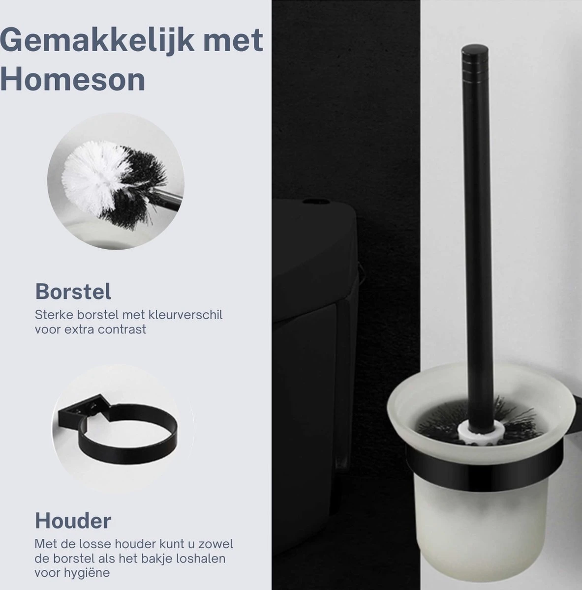Homeson WC Borstel Houder - WC-borstel Houder - WC Borstel - Toiletborstel - Toiletborstel Houder - Toilet Borstel Houder - WC Borstel Met Houder - WC Borstel Zwart - WC Borstel Muur - WC Borstel Houder Hangend 6 Homeson WC Borstel Houder - WC-borstel Houder - WC Borstel - Toiletborstel - Toiletborstel Houder - Toilet Borstel Houder - WC Borstel Met Houder - WC Borstel Zwart - WC Borstel Muur - WC Borstel Houder Hangend - Afbeelding 4