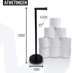 MM Brands WC Rolhouder - Toiletrol Houder Staand - WC Papier Rollenhouder Zonder Boren - Zwart 12 MM Brands WC Rolhouder - Toiletrol Houder Staand - WC Papier Rollenhouder Zonder Boren - Zwart -Badkamerartikelen Winkel 1184x1200