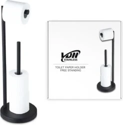 VDN Stainless Wc Rolhouder Staand - Wc Rolhouder Zwart - Toiletrolhouder En Reserverolhouder - RVS - Geschikt Voor 3+1 WC Papier Rollen - 2 In 1 13 VDN Stainless Wc Rolhouder Staand - Wc Rolhouder Zwart - Toiletrolhouder En Reserverolhouder - RVS - Geschikt Voor 3+1 WC Papier Rollen - 2 In 1 -Badkamerartikelen Winkel 1185x1200 3