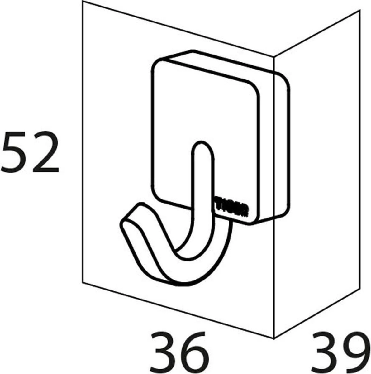 Tiger Impuls - Handdoekhaak - RVS Geborsteld 4 Tiger Impuls - Handdoekhaak - RVS Geborsteld - Afbeelding 2