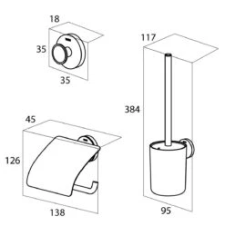 Tiger Urban Toiletaccessoireset - Toiletborstel Met Houder - Toiletrolhouder Met Klep - Handdoekhaak - Zwart -Badkamerartikelen Winkel 1192x1200 2