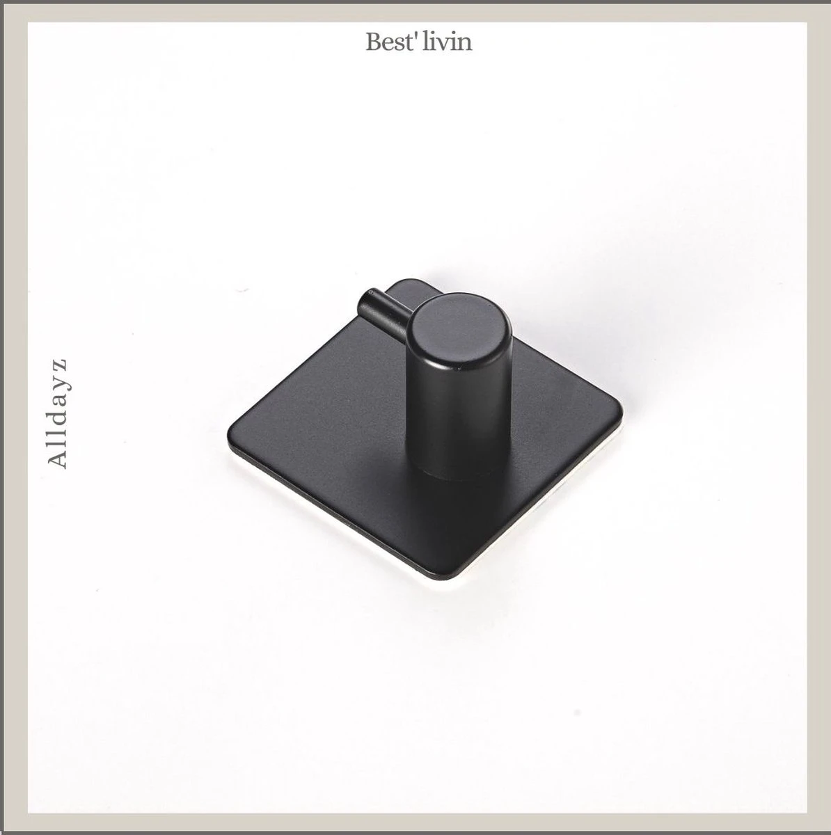 Merkloos Handdoekhaak 4 + 1 GRATIS Set Zonder Boren - RVS - Zwart - Vierkant Zelfklevend - Badjas - Theedoek Hanger Keuken Badkamer Handdoek Haakjes 8 Merkloos Handdoekhaak 4 + 1 GRATIS Set Zonder Boren - RVS - Zwart - Vierkant Zelfklevend - Badjas - Theedoek Hanger Keuken Badkamer Handdoek Haakjes - Afbeelding 6