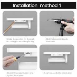 Framehack Toiletrolhouder Met Plankje Zelfklevend Zonder Boren - WC Rolhouder - Toiletrolhouder Wit - Planchet Badkamer Wit - Opbergplankje -Badkamerartikelen Winkel 1196x1200 1