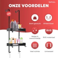 SIAFOSS Doucherek Zonder Boren Doucherek Hangend - 100% Stevig - 100% RVS - Hangend Badkamerrekje - Doucherek Aan Douchewand - Badkamer Accessoires - RVS Zwart - 2 Laags - Douchemand 16 SIAFOSS Doucherek Zonder Boren Doucherek Hangend - 100% Stevig - 100% RVS - Hangend Badkamerrekje - Doucherek Aan Douchewand - Badkamer Accessoires - RVS Zwart - 2 Laags - Douchemand -Badkamerartikelen Winkel 1197x1200 9