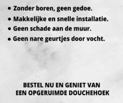 HouseLife™ Doucherek Zonder Boren - Zwart - Zelfklevend - Douchemand - Badkamer Doucherek – 30 Cm - Incl. 2 Sterke Muurstickers 15 HouseLife™ Doucherek Zonder Boren - Zwart - Zelfklevend - Douchemand - Badkamer Doucherek – 30 Cm - Incl. 2 Sterke Muurstickers -Badkamerartikelen Winkel 1200x1000 8