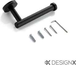 DesignX Toiletrolhouder Zwart - WC Rolhouder - Matte - Papier - Houder - Incl. Schroeven 29 DesignX Toiletrolhouder Zwart - WC Rolhouder - Matte - Papier - Houder - Incl. Schroeven -Badkamerartikelen Winkel 1200x1021