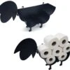 Merkloos Waal© Zwart Schaap Toiletrolhouder - Mat Zwart -Wc Rolhouder - Reserve Rolhouder - Toiletpapier - Vrij Staand - Muur Bevestiging -Badkamerartikelen Winkel 1200x1034
