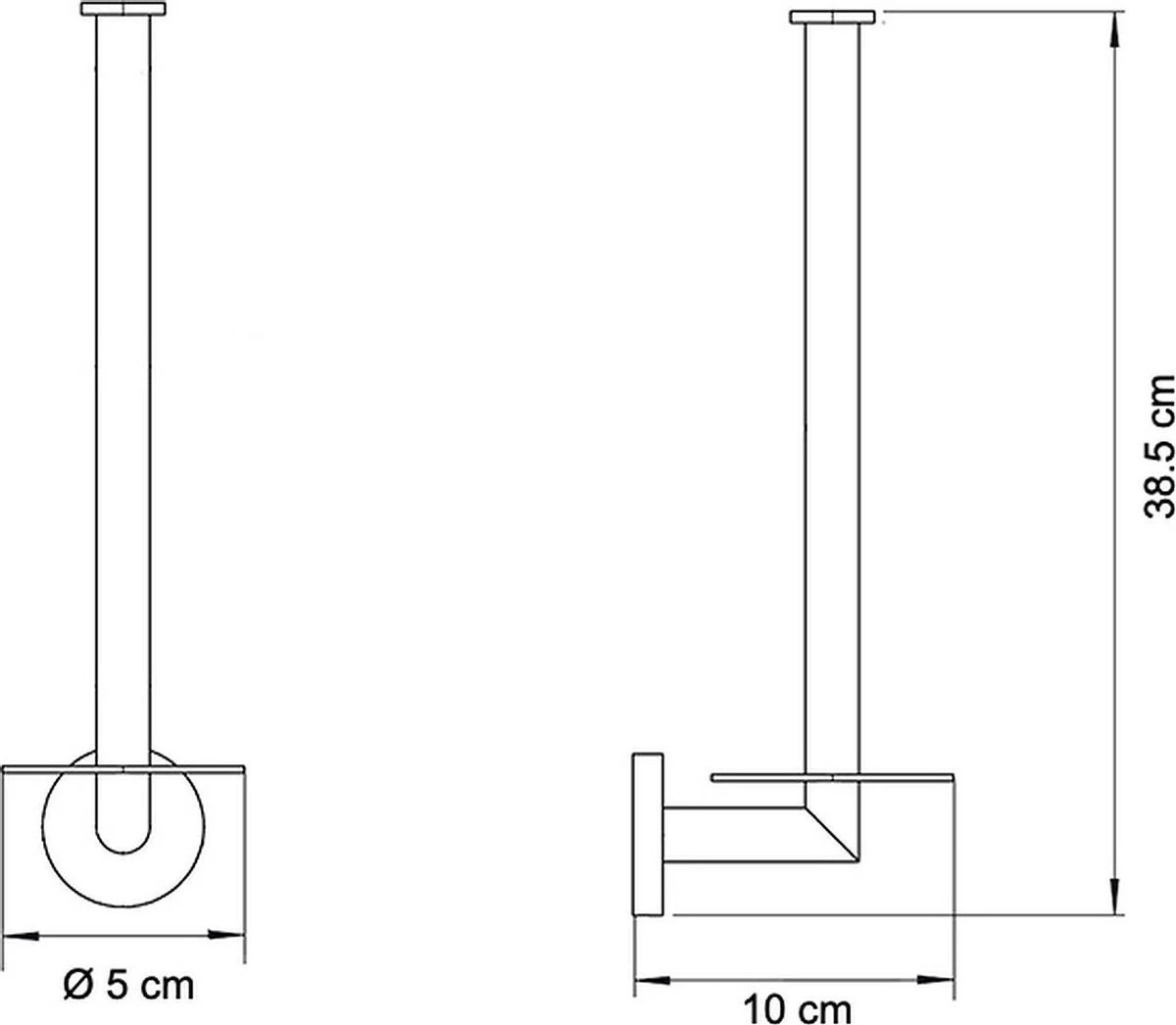 Wc Rolhouder Reserverolhouder Toiletrolhouder Voor 3 Rollen Zwart - Badkamer Accessoires - Hangend 8 Wc Rolhouder Reserverolhouder Toiletrolhouder Voor 3 Rollen Zwart - Badkamer Accessoires - Hangend - Afbeelding 6