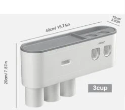 LuxeBass Tandenborstel Organizer | Tandenborstelhouder | Automatisch Tandpasta Dispenser | Met Lade En Opbergvak Voor Badkamer - LB544 -Badkamerartikelen Winkel 1200x1053