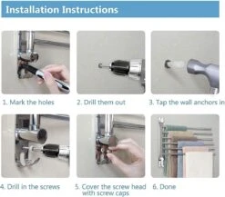 Handdokenrek Badkamer - Handdoekhouder RVS 180° Draaibare Badhanddoekhouder Met 6 Armen Zwenkarm Handdoekenrek Wandmontage Met Haken Badkamerhanddoekhouders Voor Badkamer, Keuken En Kledingkast - (WK 02123) 12 Handdokenrek Badkamer - Handdoekhouder RVS 180° Draaibare Badhanddoekhouder Met 6 Armen Zwenkarm Handdoekenrek Wandmontage Met Haken Badkamerhanddoekhouders Voor Badkamer, Keuken En Kledingkast - (WK 02123) -Badkamerartikelen Winkel 1200x1054