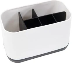Roegaarden Tandenborstelhouder – Badkamer Organizer – 6 Sorteervakken - Met Lekbak -Wit