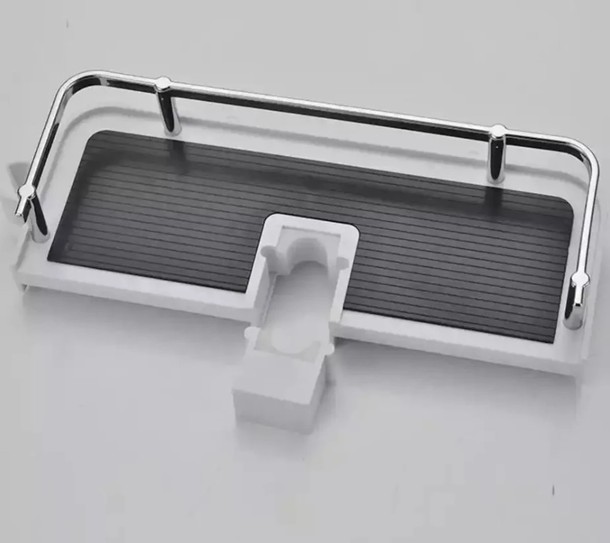 Merkloos Doucherek Zonder Boren –Douchemand- Badkamerrek-Doucheplank- Badkamer Organiser- Doucherek Hangend-Doucherek Zwart – Doucherek Hangend – Badkamer Organizer – Douche Organizer - Doucherekje - Doucherekje Zonder Boren-Zilver-Zwart-Wit 8 Merkloos Doucherek Zonder Boren –Douchemand- Badkamerrek-Doucheplank- Badkamer Organiser- Doucherek Hangend-Doucherek Zwart – Doucherek Hangend – Badkamer Organizer – Douche Organizer - Doucherekje - Doucherekje Zonder Boren-Zilver-Zwart-Wit - Afbeelding 6