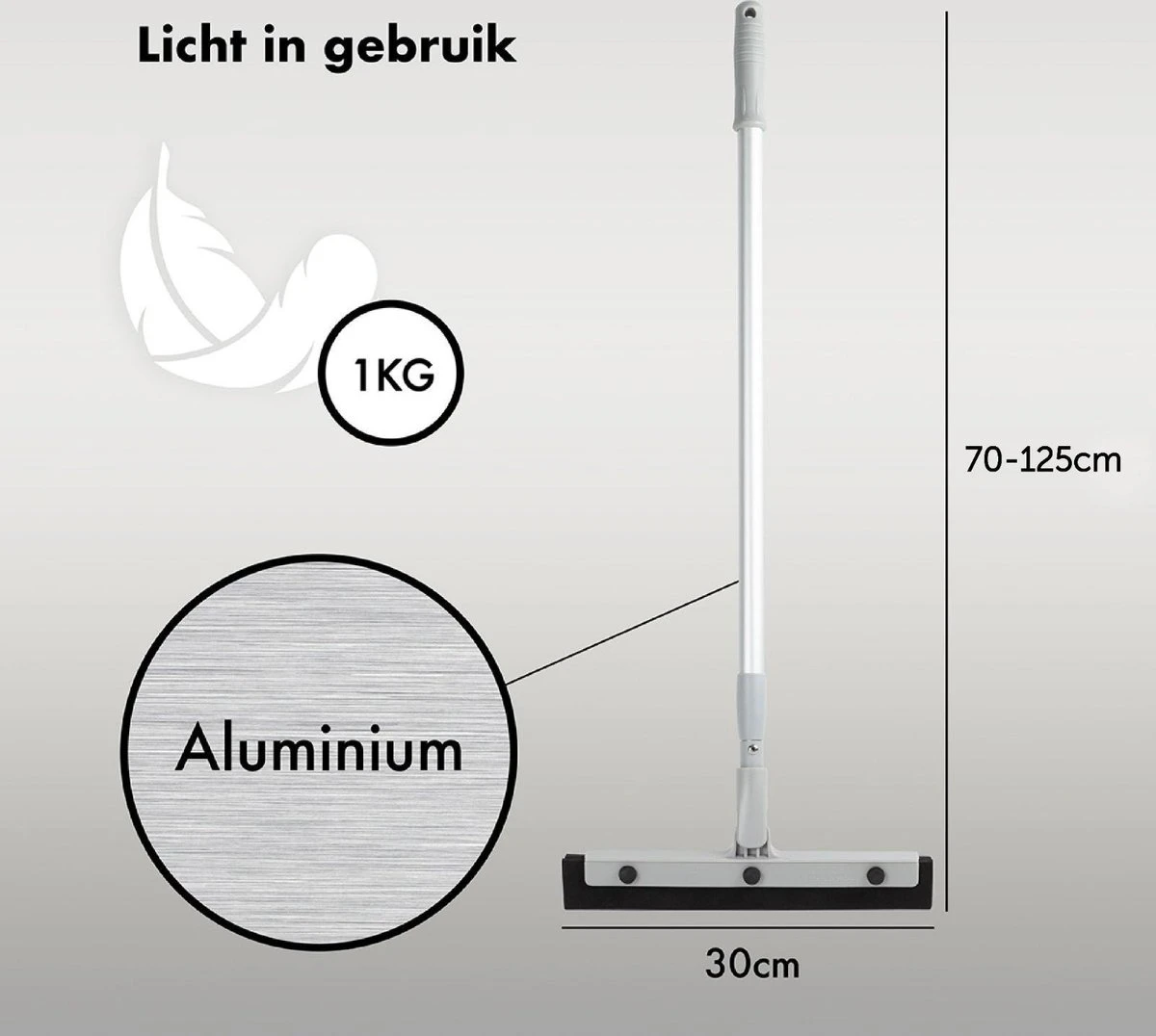 Chaton® Vloertrekker Lang Met Ophangsysteem - Afdraaibare Wisser - Douchewisser - Trekker Douche - Vloerwisser - Uitschuifbaar 70cm Tot 125cm 4 Chaton® Vloertrekker Lang Met Ophangsysteem - Afdraaibare Wisser - Douchewisser - Trekker Douche - Vloerwisser - Uitschuifbaar 70cm Tot 125cm - Afbeelding 2