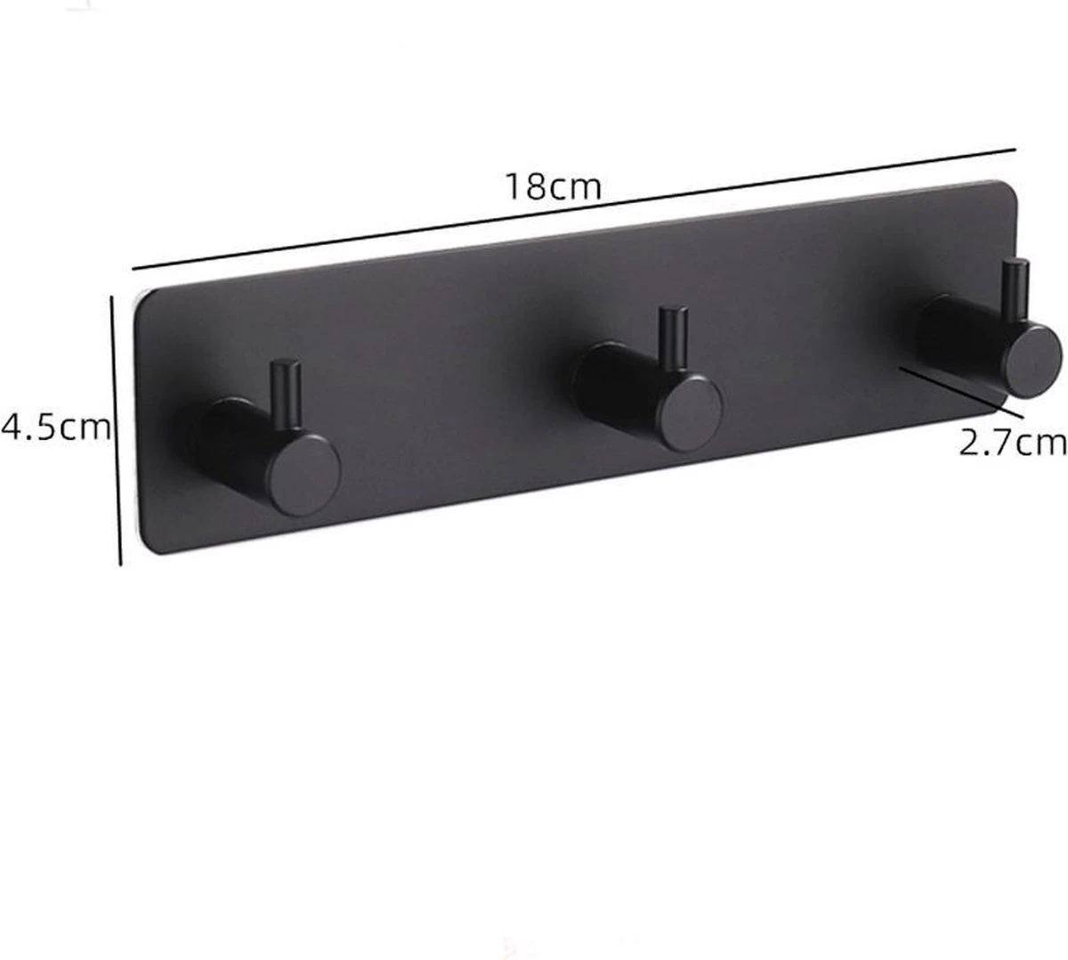 Merkloos Handdoekhaakjes - 3 In 1 Handdoekhaak - Wandhaak - Muurhaak - Zwart 5 Merkloos Handdoekhaakjes - 3 In 1 Handdoekhaak - Wandhaak - Muurhaak - Zwart - Afbeelding 3