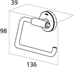 Tiger Urban - Toiletrolhouder Zonder Klep - Zwart -Badkamerartikelen Winkel 1200x1085 2