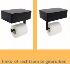 NIRAX WC Rolhouder – Toiletrolhouder - Zwart - RVS - Met Bakje Voor Vochtig Toiletpapier - Zonder Boren - Zelfklevend - Toilet Accessoires - Badkamer Accessoire - Toiletpapier Houder 11 NIRAX WC Rolhouder – Toiletrolhouder - Zwart - RVS - Met Bakje Voor Vochtig Toiletpapier - Zonder Boren - Zelfklevend - Toilet Accessoires - Badkamer Accessoire - Toiletpapier Houder -Badkamerartikelen Winkel 1200x1094