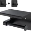 Toiletrolhouder Met Telefoonhouder - Zelfklevend / Boren / Zonder Boren - Incl. Handdoekhaakjes - WC Rolhouder - Zwart -Badkamerartikelen Winkel 1200x1098 1