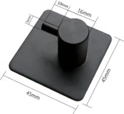 Merkloos Handdoekhaak Set Van 4 Stuks Zonder Boren RVS Zwart Vierkant Zelfklevend Badjas Theedoek Hanger Keuken Badkamer Handdoek Haakjes -Badkamerartikelen Winkel 1200x1100