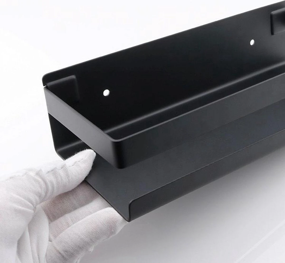 Merkloos Doucherek- Douchemand- Badkamerrek- Badkamer Organiser- Badkamer Organizer-Rekje Voor In De Douche- Badkamer Plank-Rekje Voor Shampoo- RVS- Zonder Boren- Zelfklevend- Rechthoek Vorm- Met Of Zonder Schroeven- Ophangbaar- Met Lijm- 40 Cm- Zwart 5 Merkloos Doucherek- Douchemand- Badkamerrek- Badkamer Organiser- Badkamer Organizer-Rekje Voor In De Douche- Badkamer Plank-Rekje Voor Shampoo- RVS- Zonder Boren- Zelfklevend- Rechthoek Vorm- Met Of Zonder Schroeven- Ophangbaar- Met Lijm- 40 Cm- Zwart - Afbeelding 3