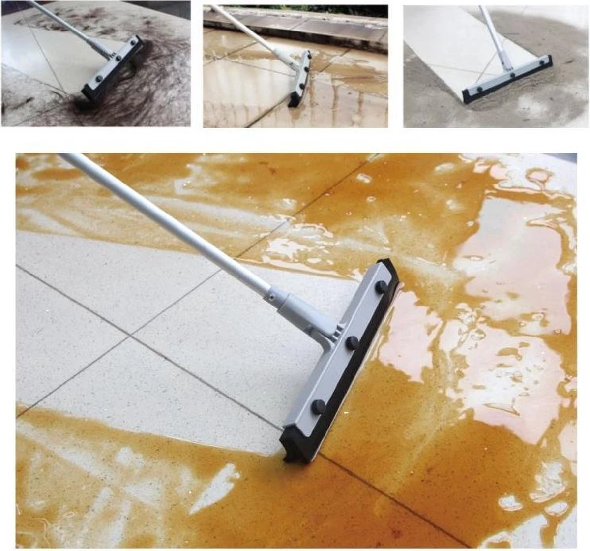 Vitamo™ Premium 2-in-1 Badkamer Vloerwisser Lang Met Ophangsysteem - Douchewisser Met Afdraaibare Wisser - Raamwisser - 180° Draaiend - Uitschuifbaar 70/125 CM - Grijs 7 Vitamo™ Premium 2-in-1 Badkamer Vloerwisser Lang Met Ophangsysteem - Douchewisser Met Afdraaibare Wisser - Raamwisser - 180° Draaiend - Uitschuifbaar 70/125 CM - Grijs - Afbeelding 5