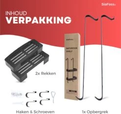 SIAFOSS Doucherek Zonder Boren Doucherek Hangend - 100% Stevig - 100% RVS - Hangend Badkamerrekje - Doucherek Aan Douchewand - Badkamer Accessoires - RVS Zwart - 2 Laags - Douchemand 23 SIAFOSS Doucherek Zonder Boren Doucherek Hangend - 100% Stevig - 100% RVS - Hangend Badkamerrekje - Doucherek Aan Douchewand - Badkamer Accessoires - RVS Zwart - 2 Laags - Douchemand -Badkamerartikelen Winkel 1200x1136 7