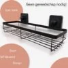 Merkloos Zelfklevend Zwart Doucherek - Ophangbaar Badrek Met Zuignap - Hangend Badkamer Rekje - Douchemandje Voor Muur/Wand Bevestiging -Badkamerartikelen Winkel 1200x1140 8