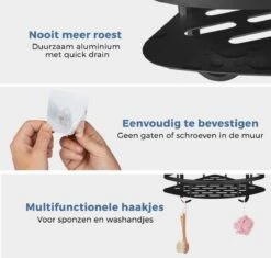 Merkloos Zelfklevend Doucherek 2 Laags - Ophangbaar Hoek Badrek Met Zuignap - Hangend Badkamer Rekje - Douchemandje - Geschikt Voor Muur/Wand Bevestiging - Ophangen Zonder Boren En Schroeven - Roestvrij - Mat Zwart 12 Merkloos Zelfklevend Doucherek 2 Laags - Ophangbaar Hoek Badrek Met Zuignap - Hangend Badkamer Rekje - Douchemandje - Geschikt Voor Muur/Wand Bevestiging - Ophangen Zonder Boren En Schroeven - Roestvrij - Mat Zwart -Badkamerartikelen Winkel 1200x1143 8