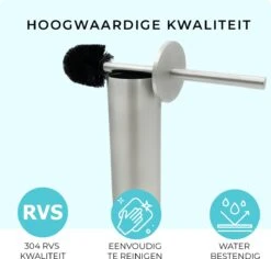 VDN Stainless Toiletborstel Met Houder - Toiletborstelhouder - Zilver - Wc Borstel Met Houder - RVS - Vrijstaand 10 VDN Stainless Toiletborstel Met Houder - Toiletborstelhouder - Zilver - Wc Borstel Met Houder - RVS - Vrijstaand -Badkamerartikelen Winkel 1200x1146 5