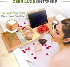 Krexs - Badplank – Badbrug - Badplank Voor In Bad – Badrekje - Badtafel - Badkuip Plank - Bamboe Badplank -Badkamerartikelen Winkel 1200x1150 5